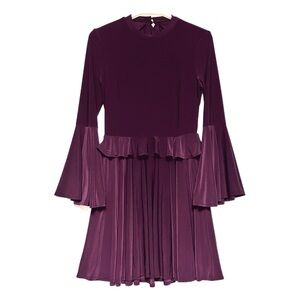 Slinky Ruffle Dress Open Back Size 8 Purple Plum Whimsigoth Party Fairy Asos